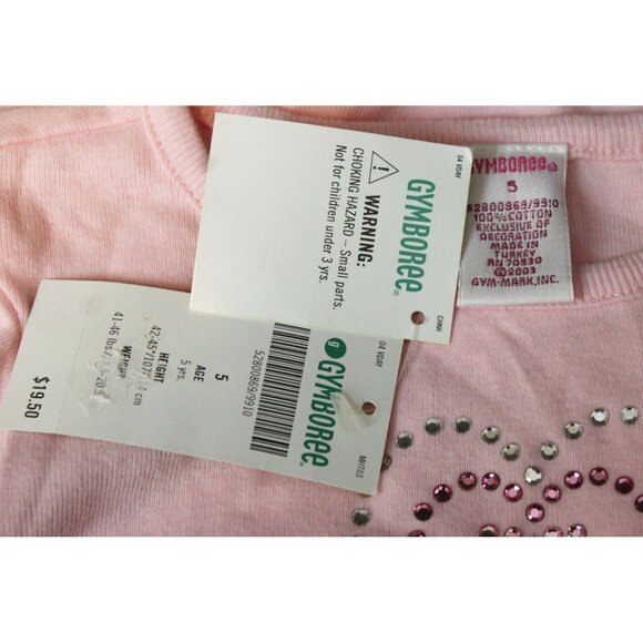 2004 Gymboree Groovy Valentine Shirt sz 5 NWT Pink Heart Love Rhinestone Pink - Picture 5 of 5